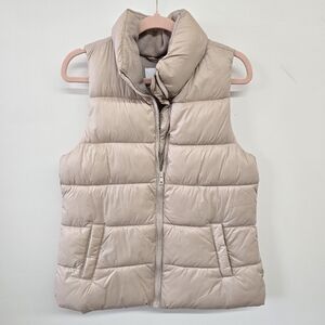 Old Navy Quilted Puffer Vest Blush Beige Sz XS